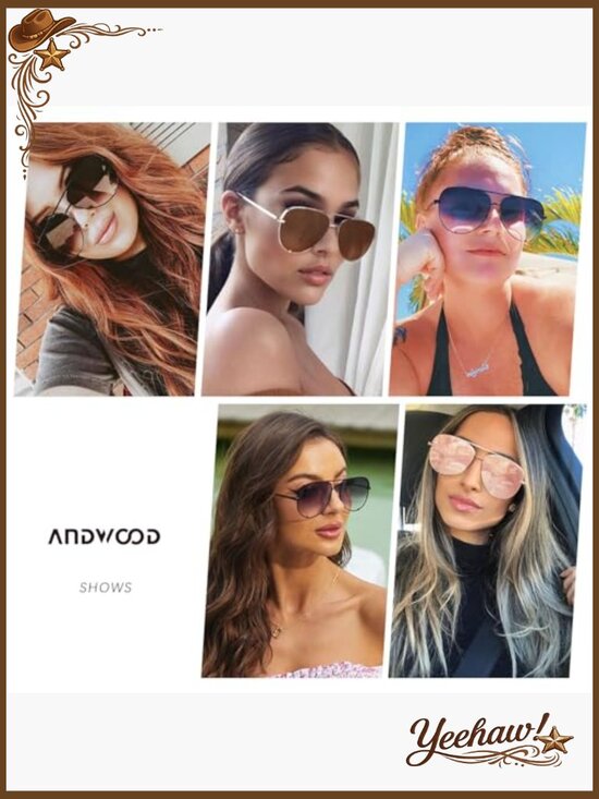 Oversized Aviator Sunglasses UV400 Protection Metal Frame Unisex